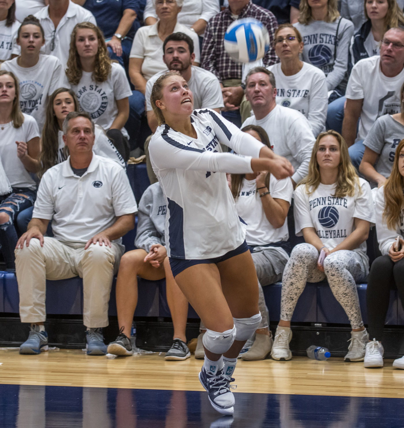 Penn State women's volleyball vs Stanford, Gabby Blossom (13) saves